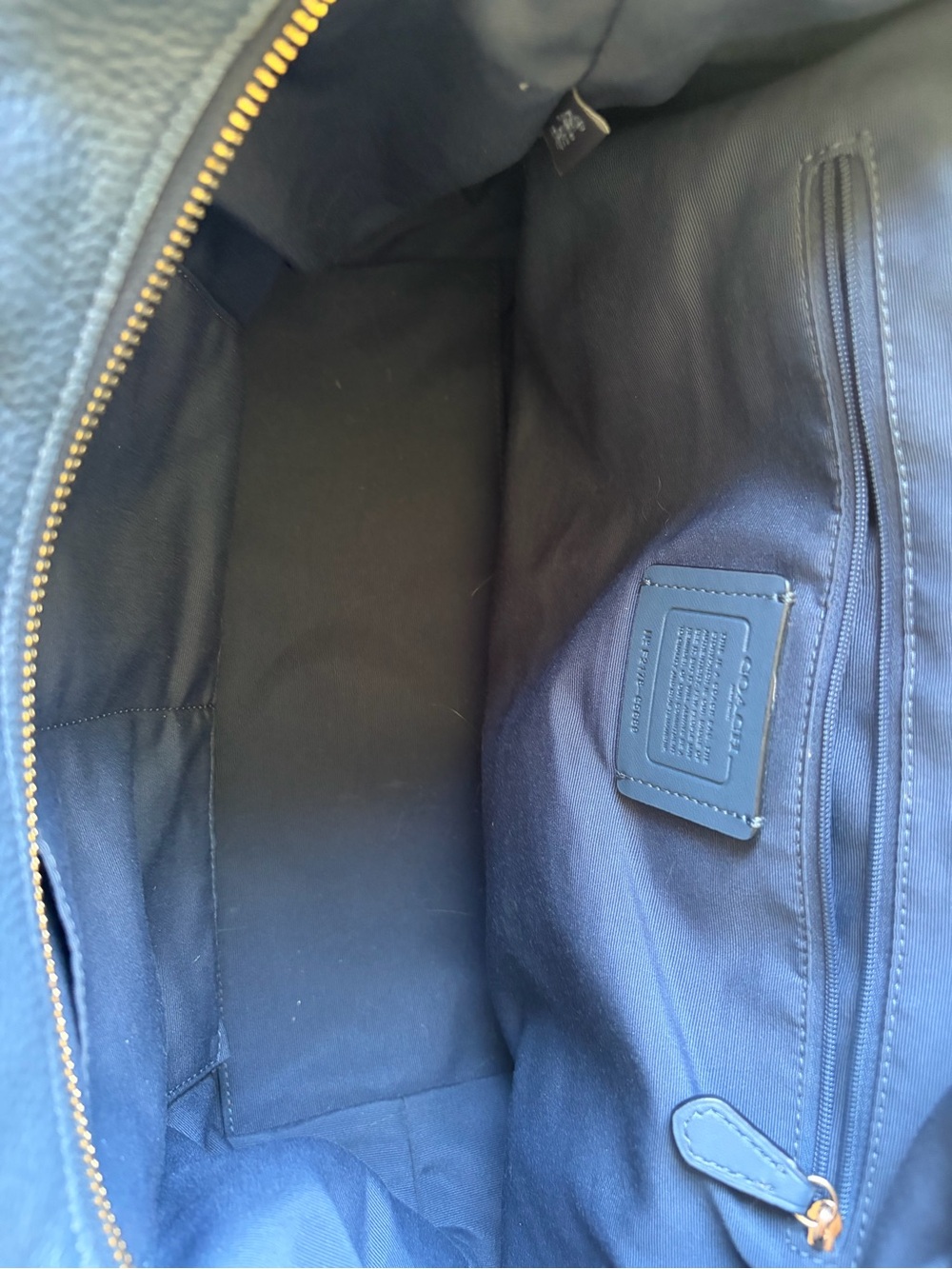 Coach Kleo Carry All Blue Leather Shoulder Bag - Picture 8 of 16